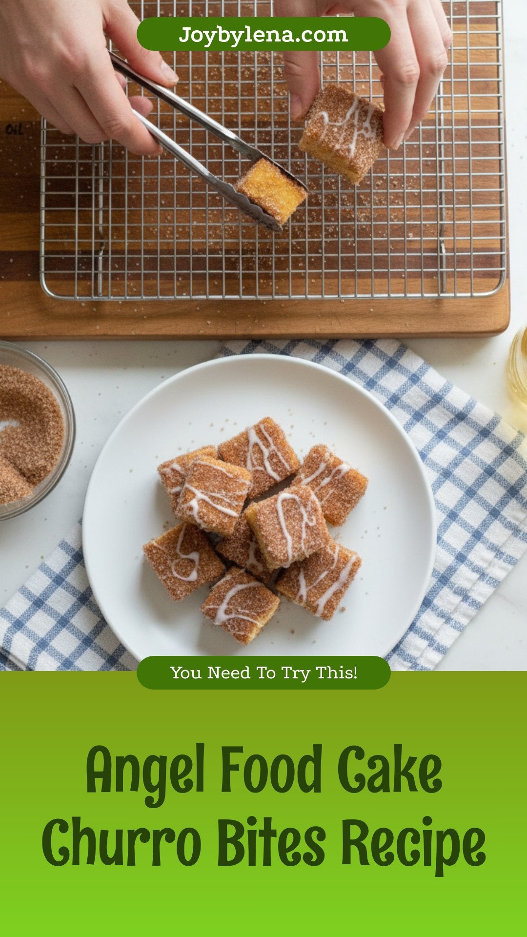 Angel Food Cake Churro Bites
