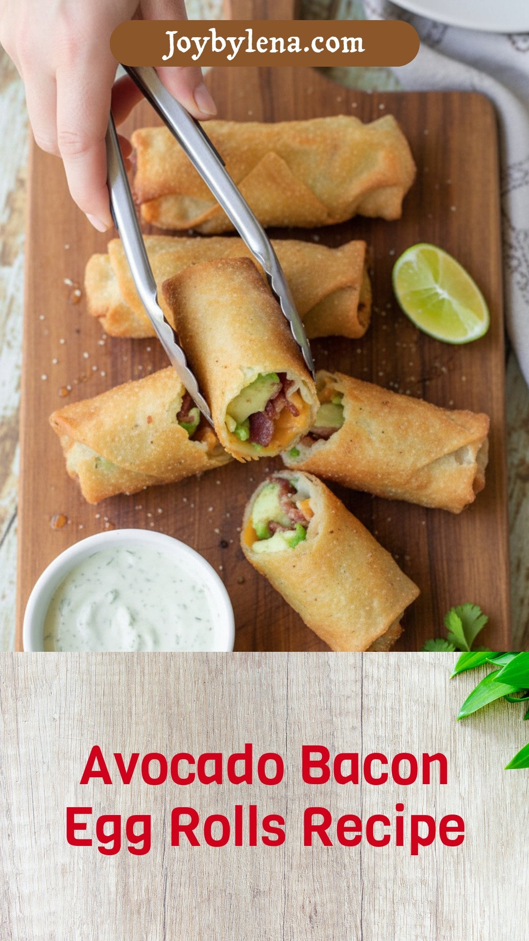 Avocado Bacon Egg Rolls