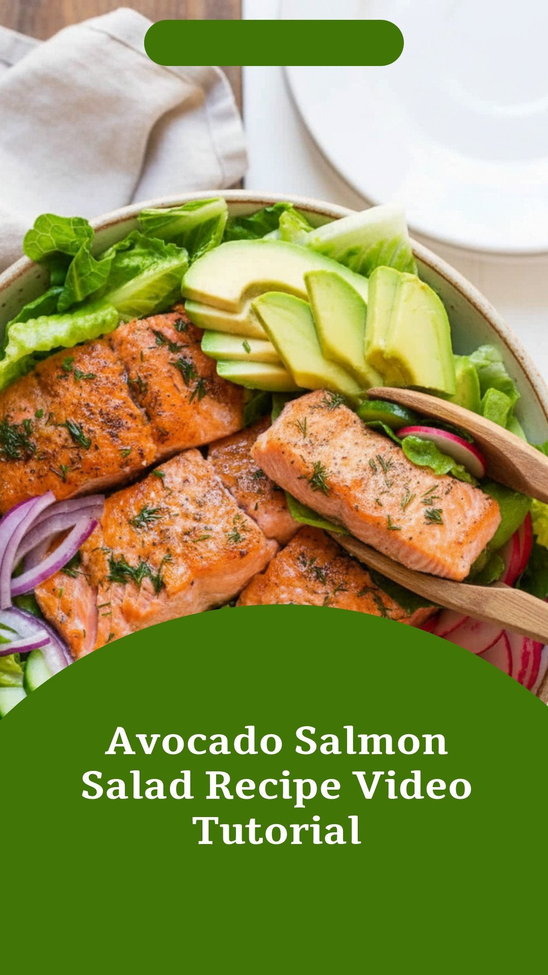 Avocado Salmon Salad Recipe (VIDEO)