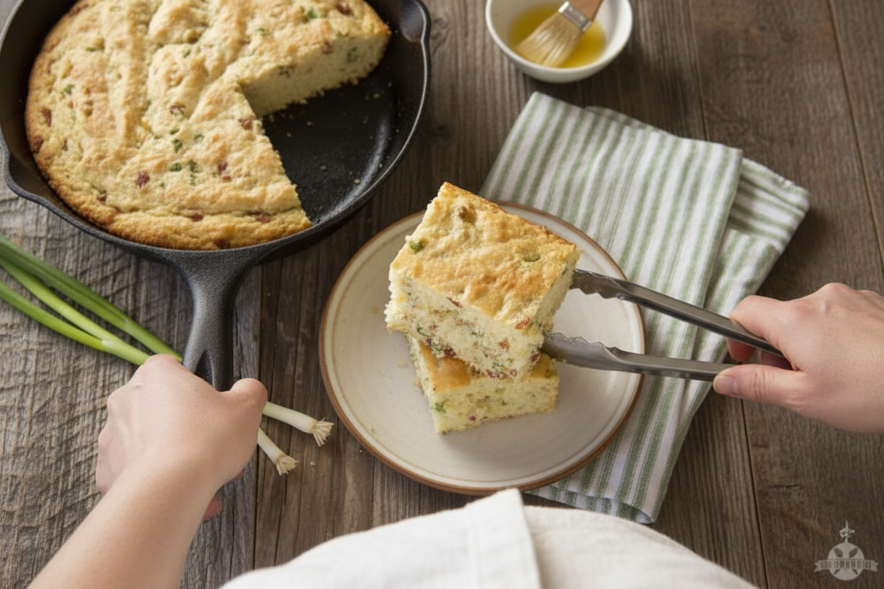 Bacon Green Onion Cornbread for Control Freak Prayers