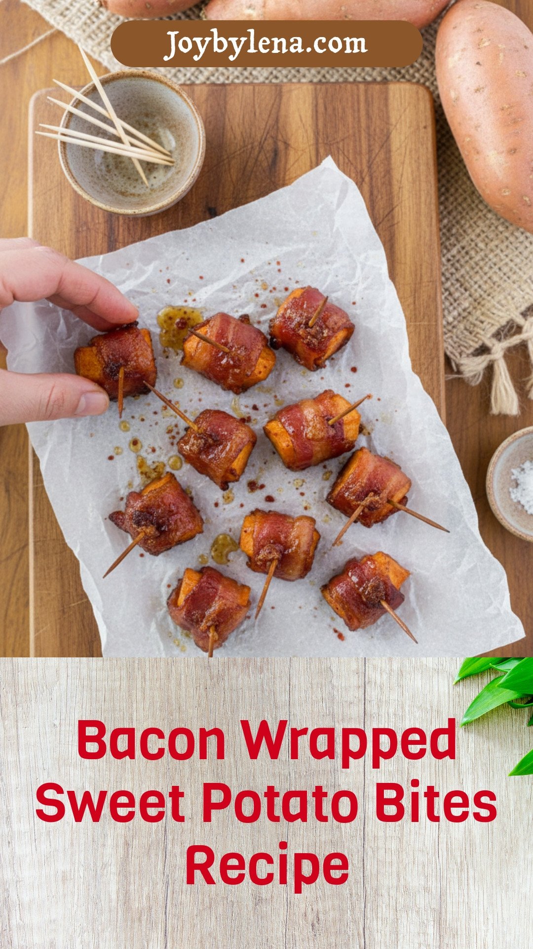 Bacon Wrapped Sweet Potato Bites