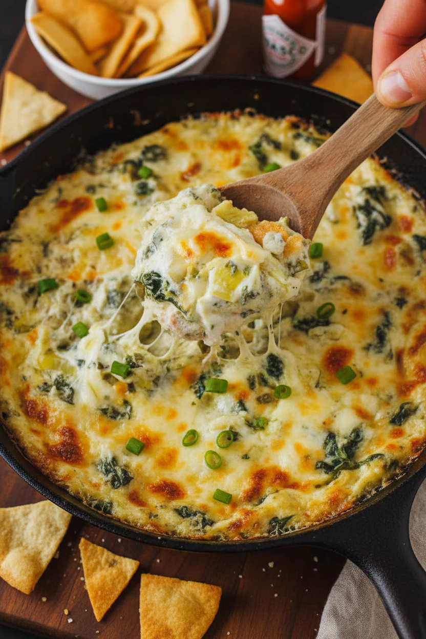 Baked Spinach Artichoke Dip Recipe (VIDEO)