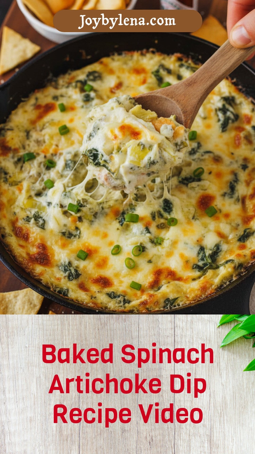 Baked Spinach Artichoke Dip Recipe (VIDEO)