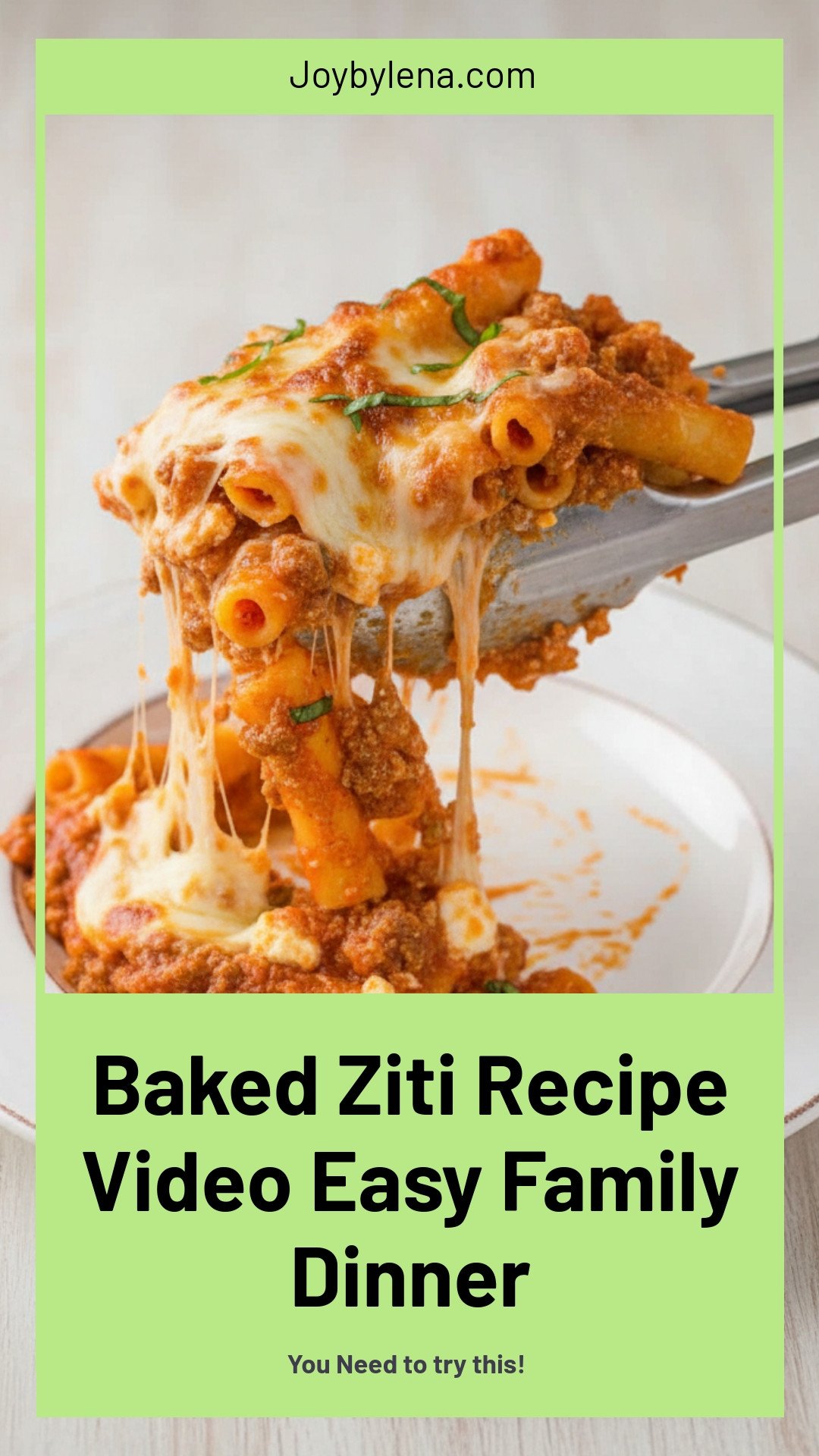 Baked Ziti Recipe (VIDEO)