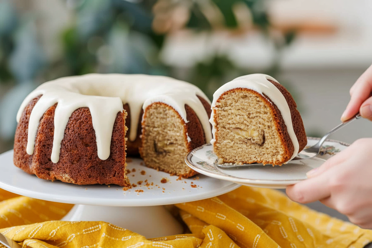 Easy Moist Banana Bundt Cake Recipe