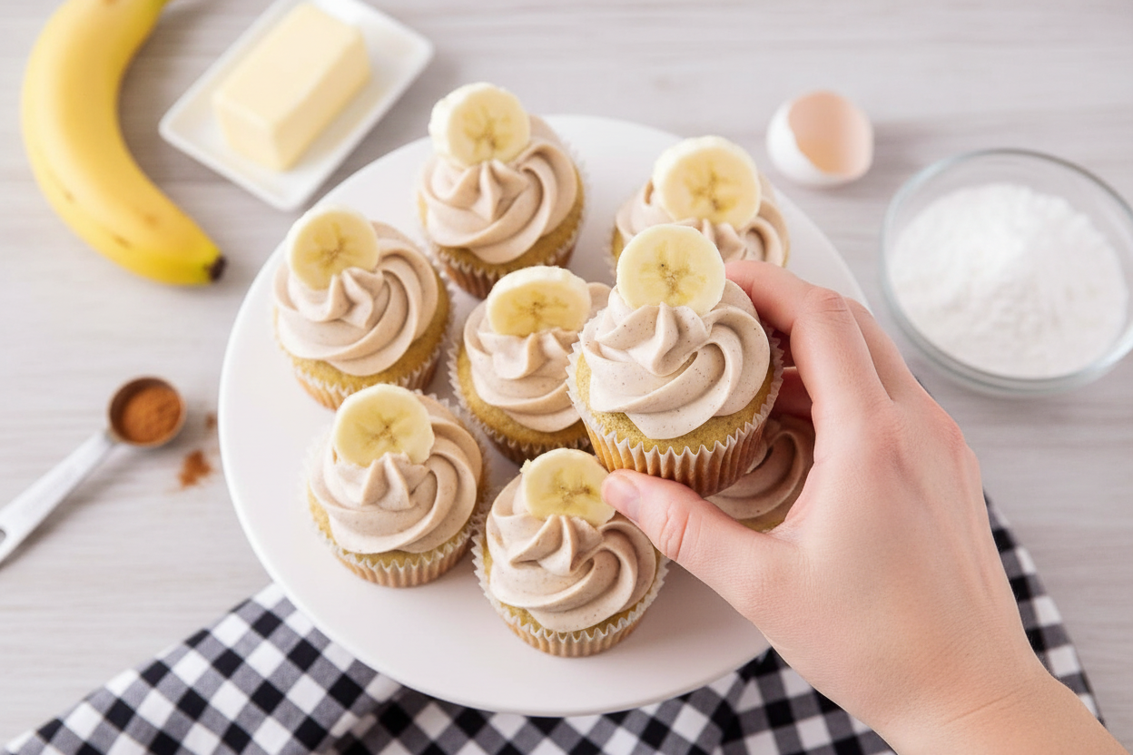 Easy Banana Cupcakes Recipe