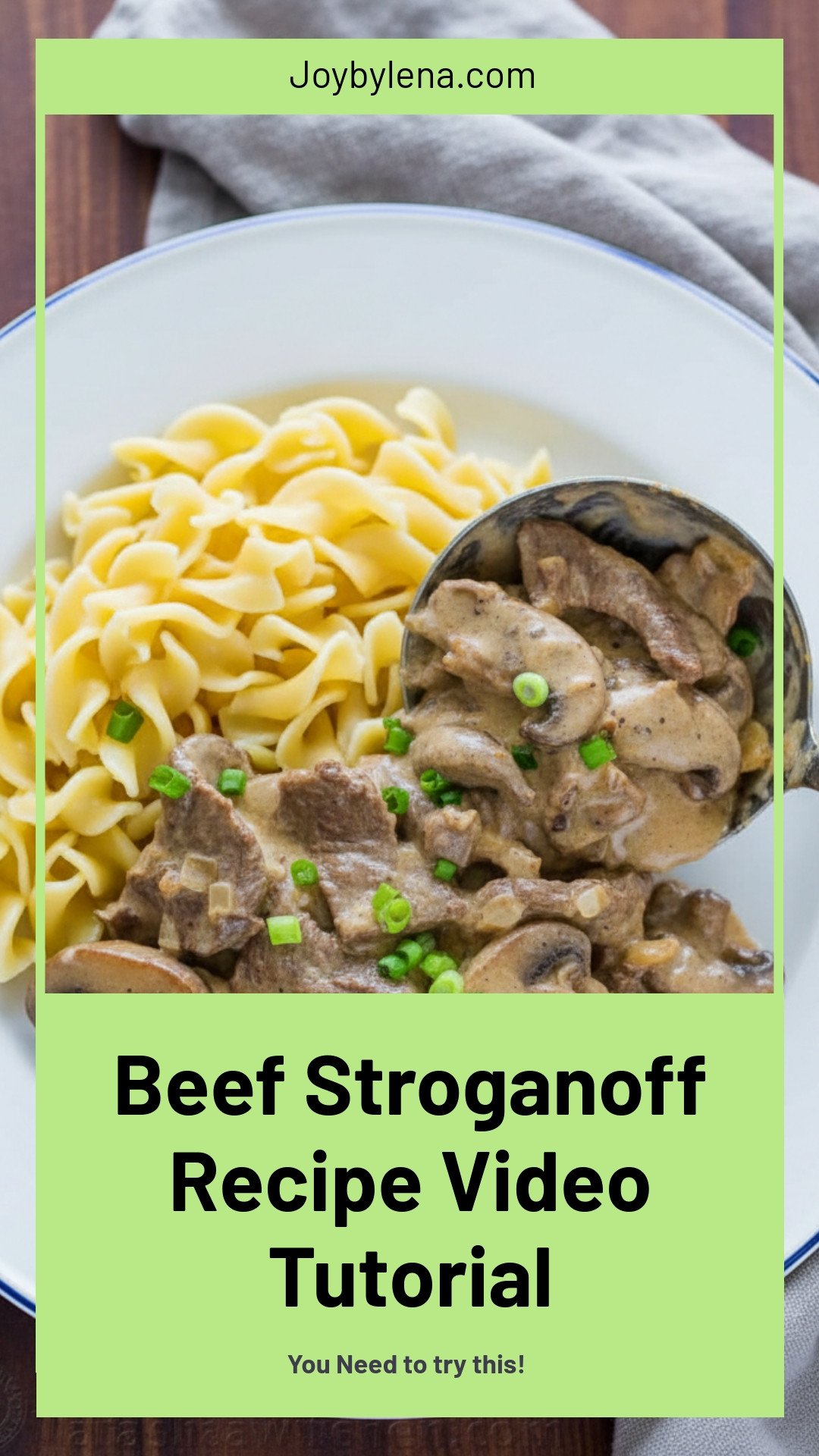 Beef Stroganoff Recipe (VIDEO)