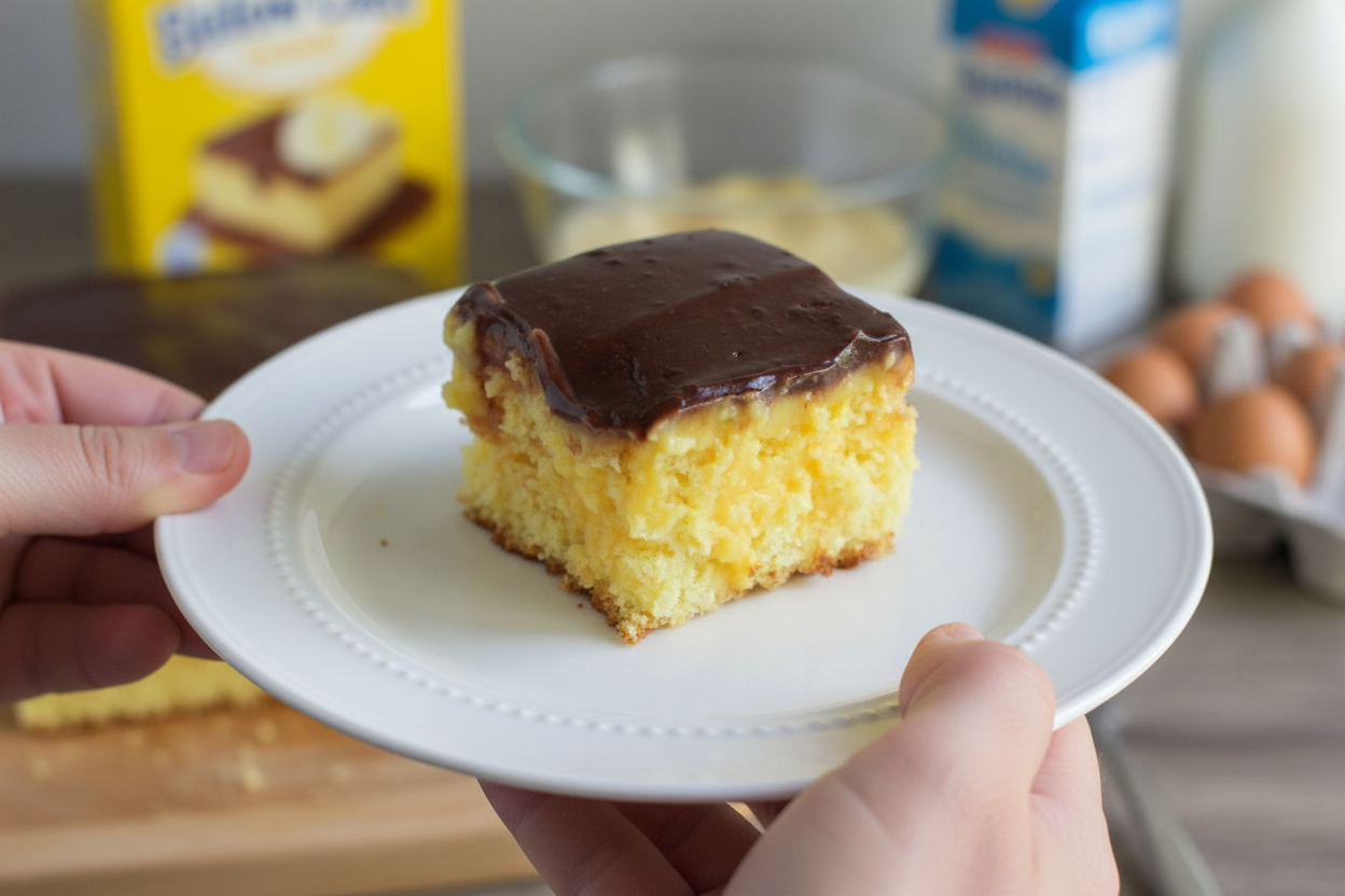 Boston Cream Poke Cake Recipe