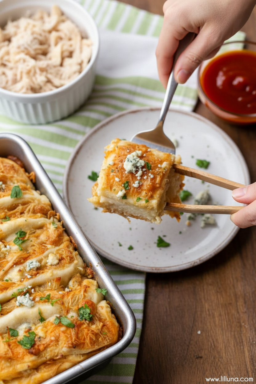 Buffalo Chicken Pull Apart Bread