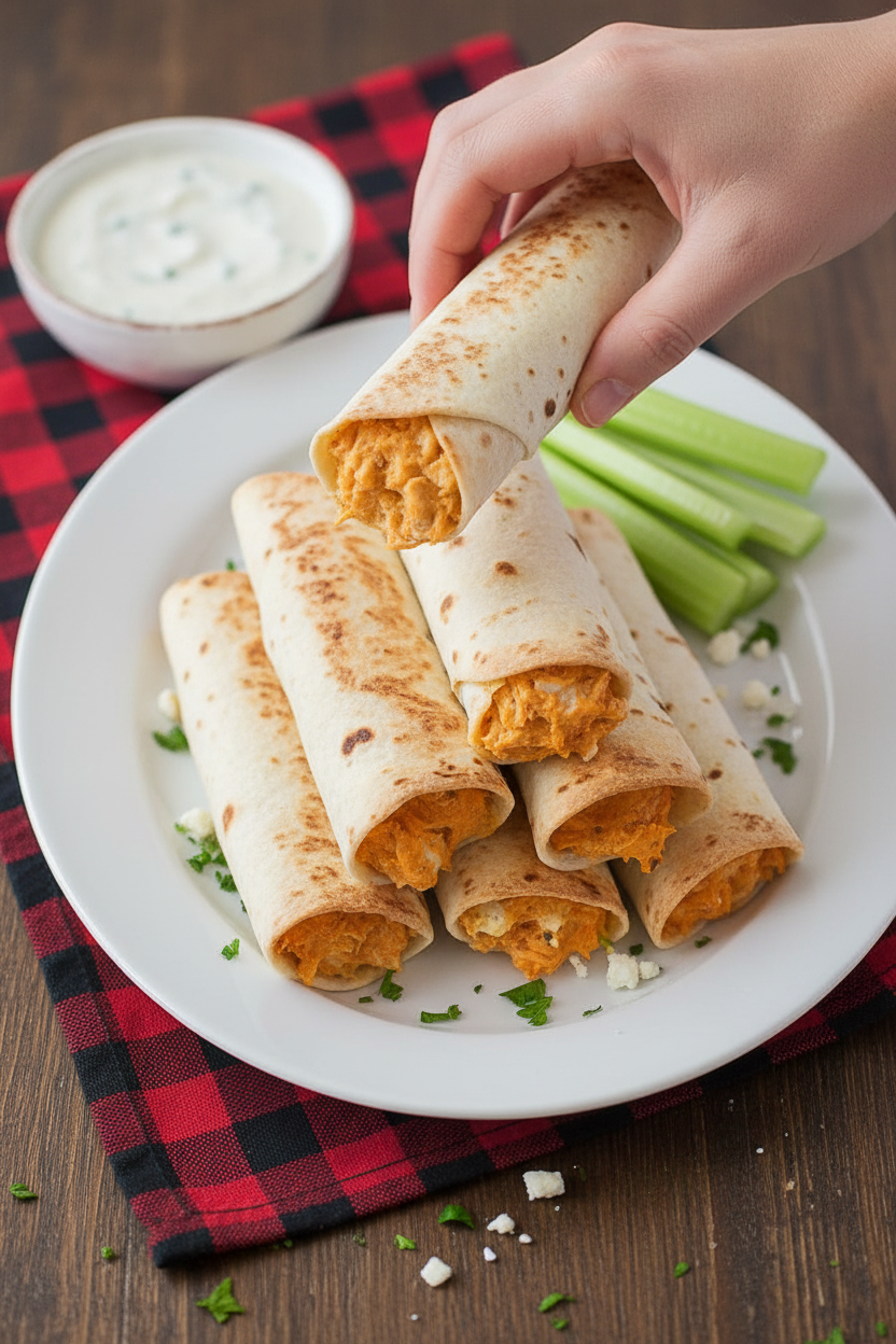Buffalo Chicken Taquitos