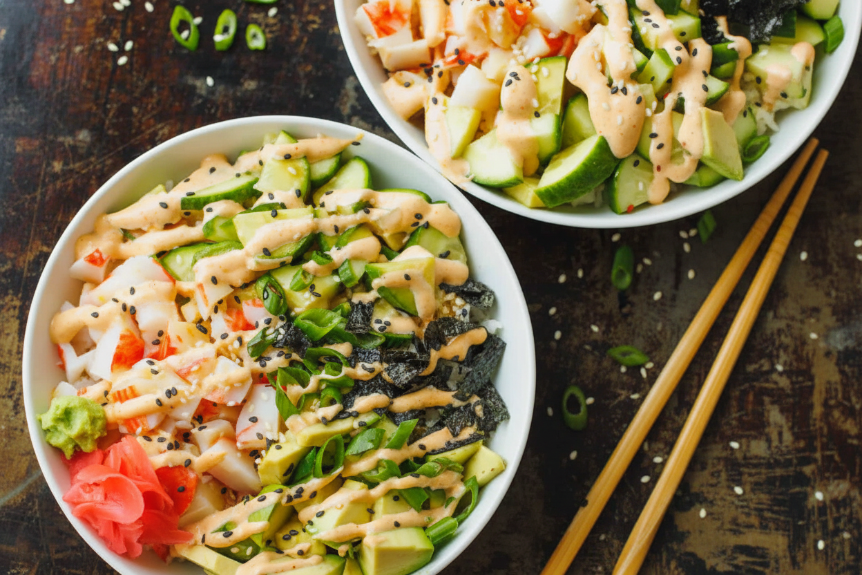 California Roll Bowl Recipe Easy Sushi Bowls