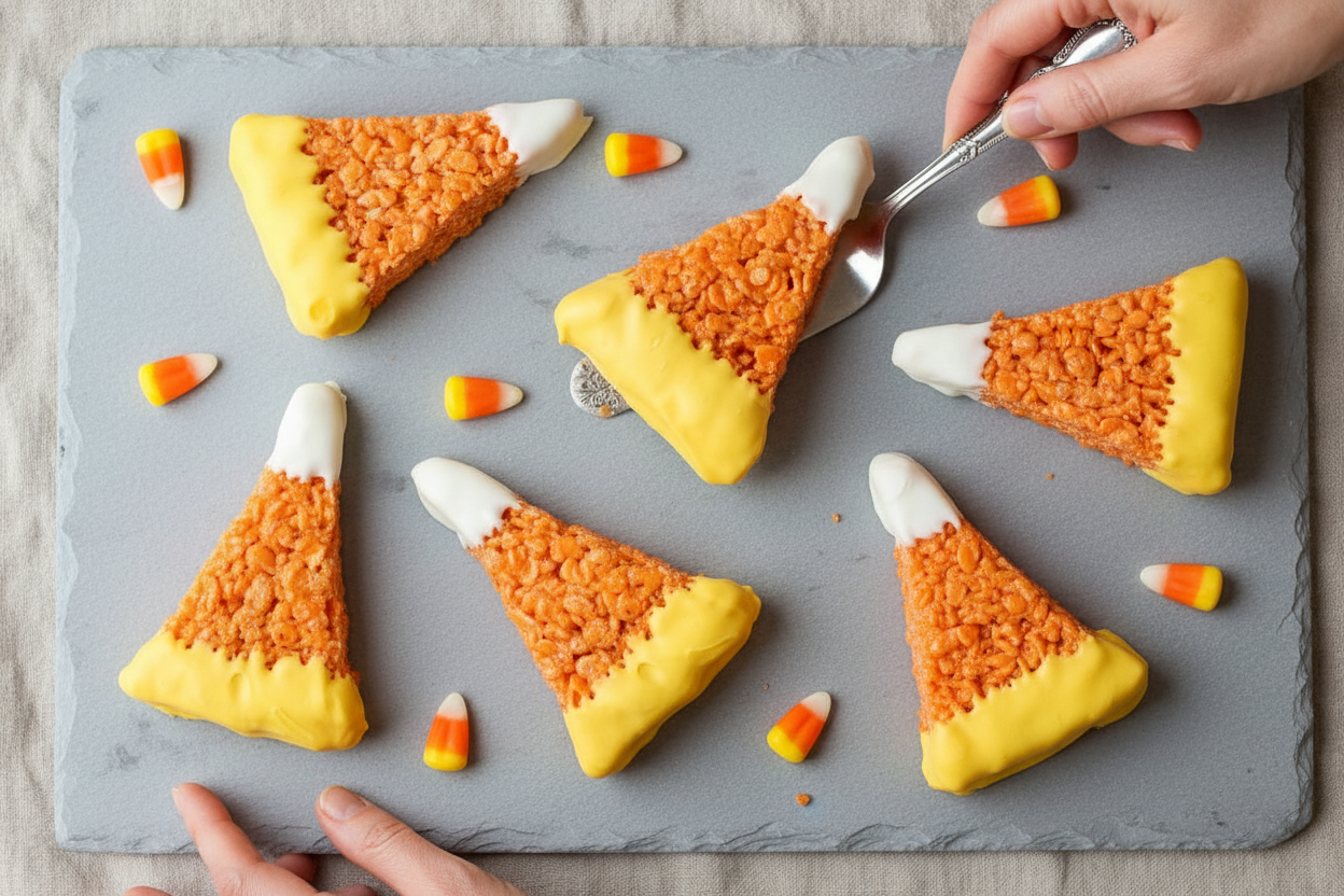 Candy Corn Rice Krispie Treats Recipe