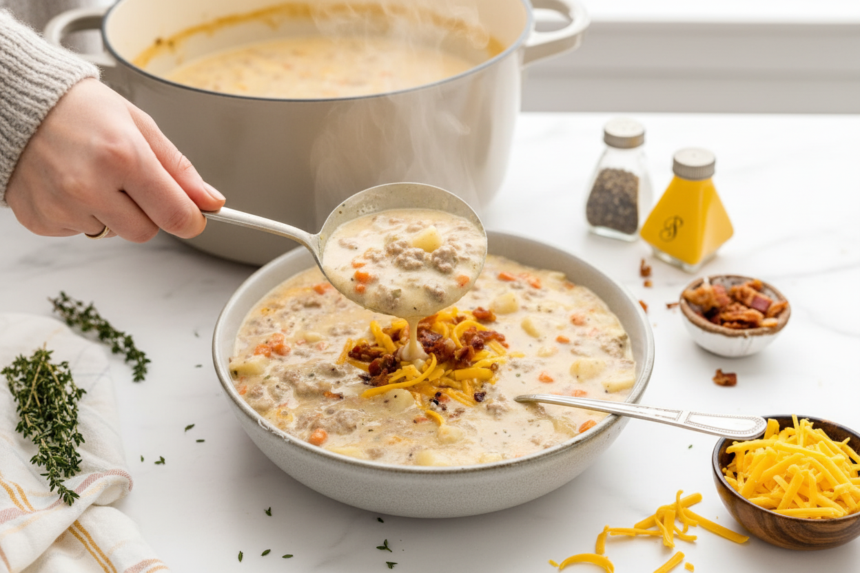 Creamy Cheeseburger Soup Recipe