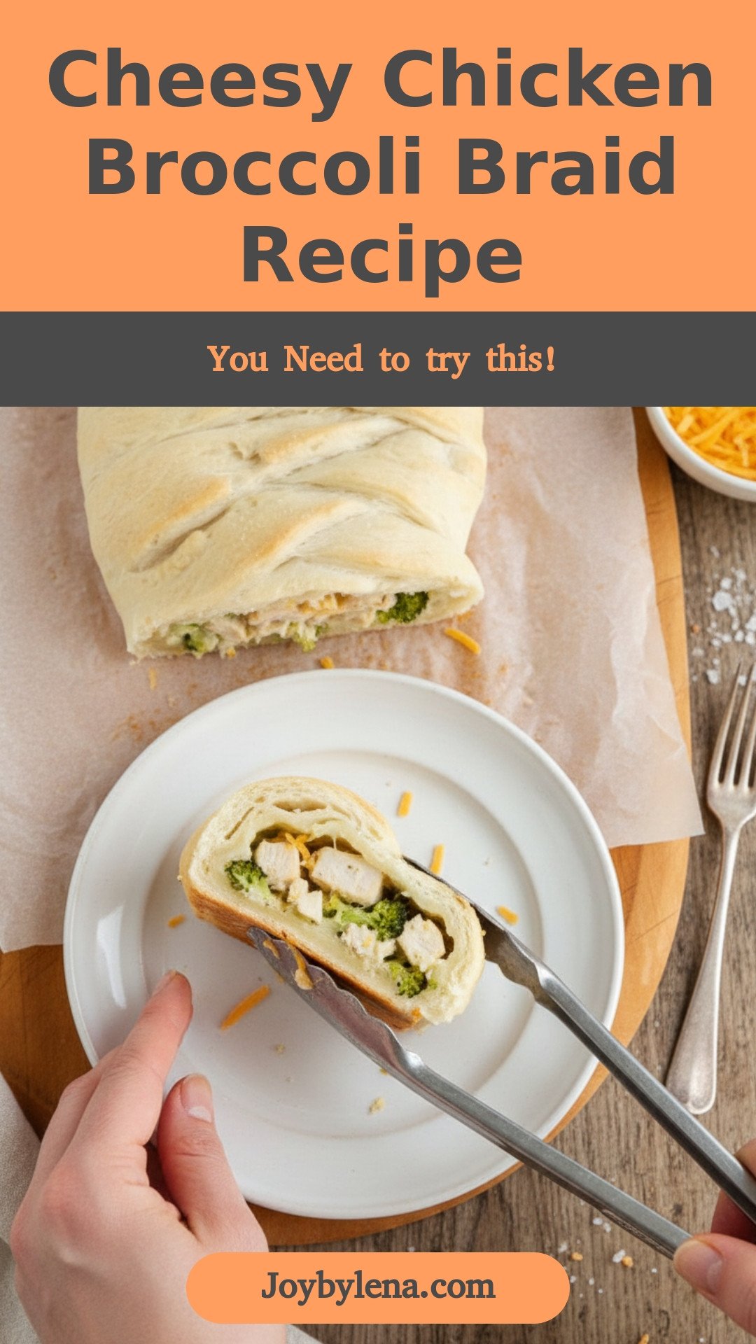 Cheesy Chicken Broccoli Braid