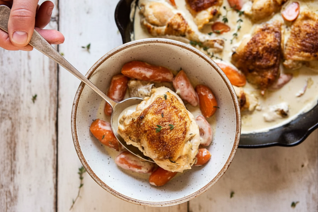 Easy Chicken Fricassee Recipe for Dinner