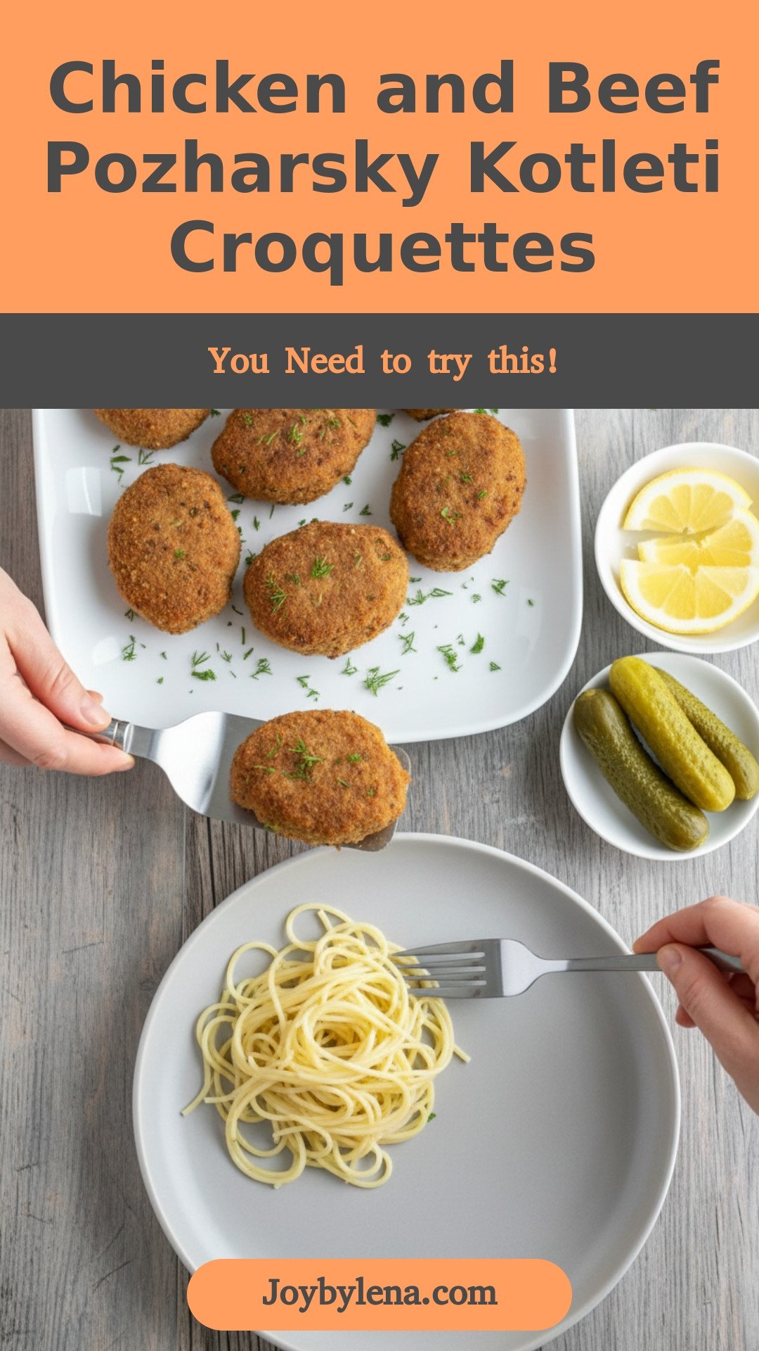 Chicken and Beef Croquettes (Pozharsky Kotleti)