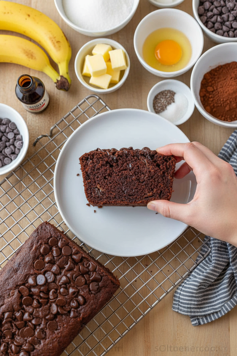 Chocolate Banana Bread Recipe (VIDEO)