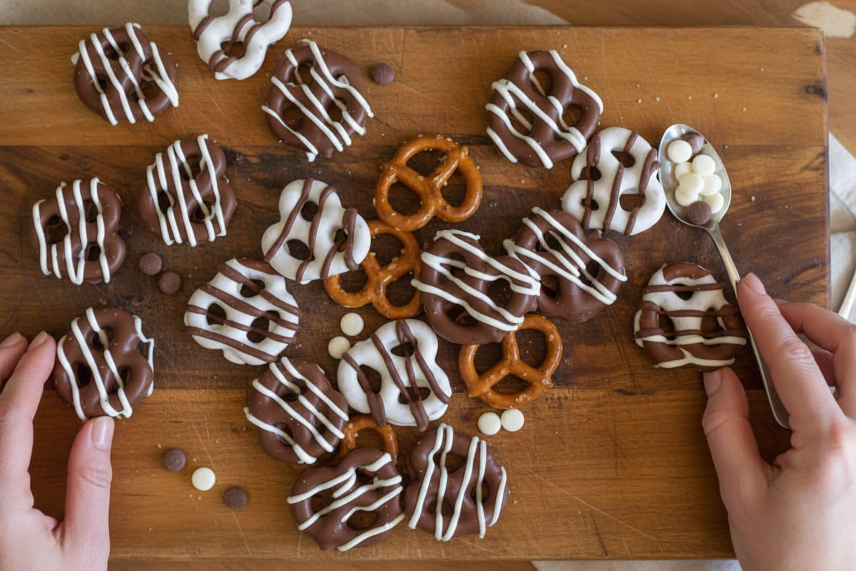 Chocolate Covered Pretzels Sweet and Salty Snack