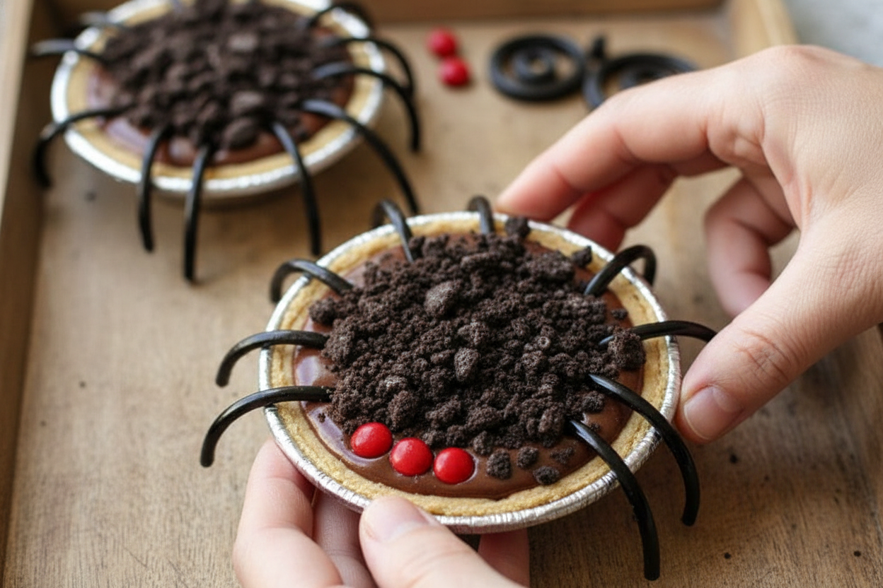 Chocolate Pudding Pie Spider Dessert Recipe