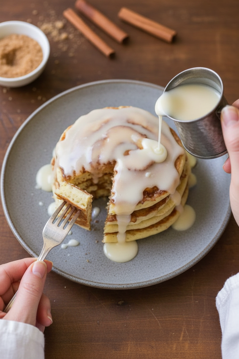 Cinnamon Roll Pancakes