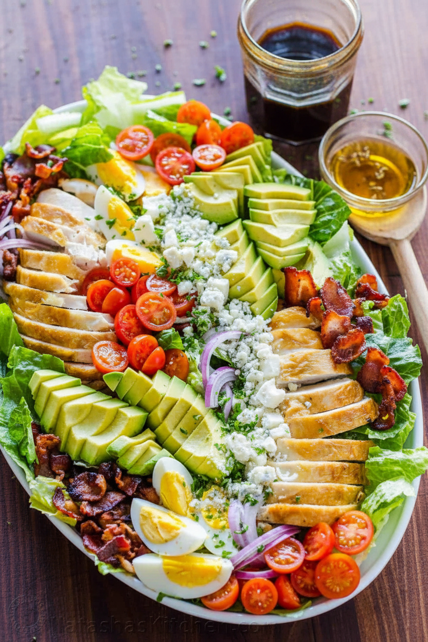 Cobb Salad with the Best Dressing (VIDEO)