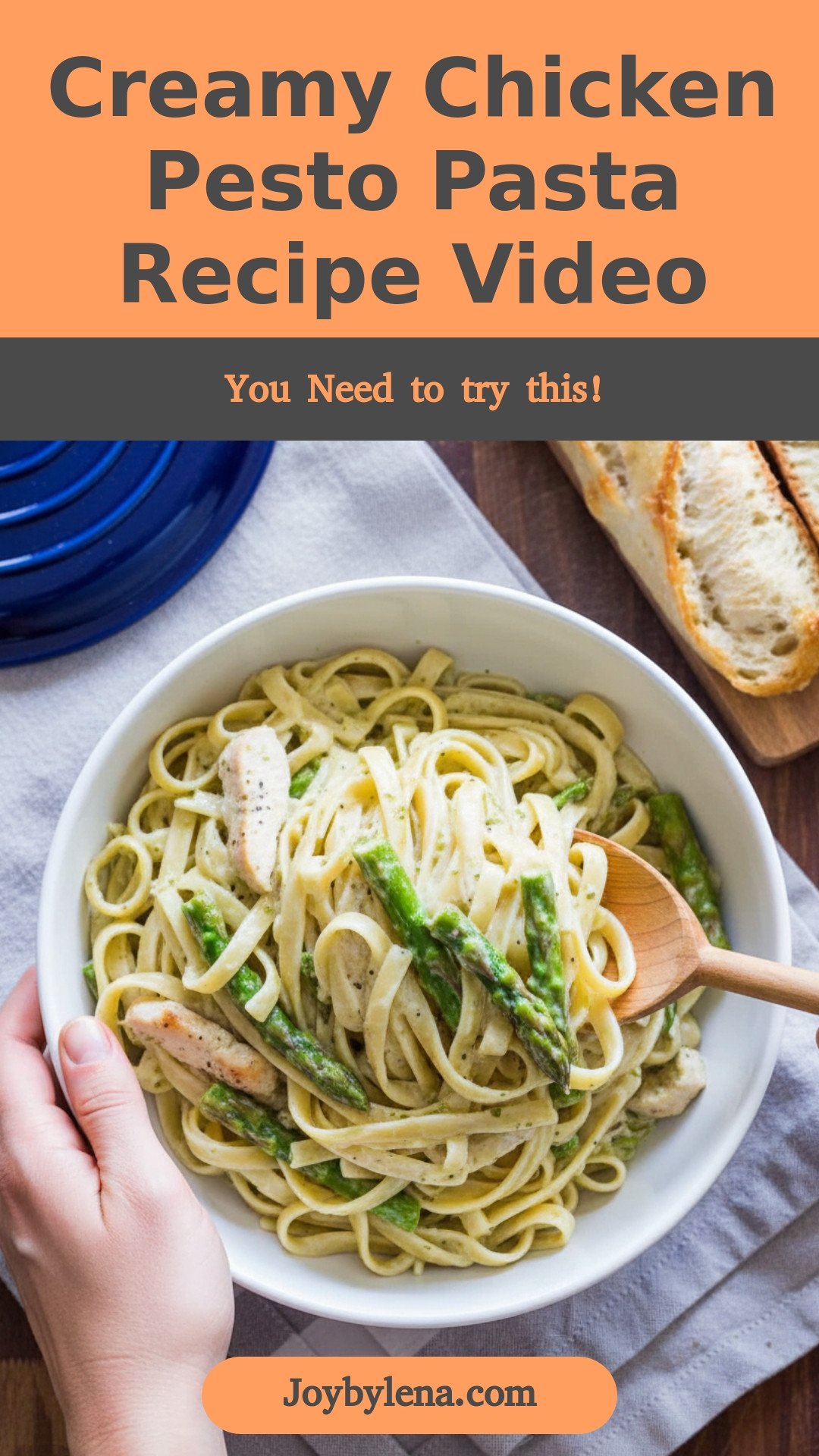 Creamy Chicken Pesto Pasta (with Video)