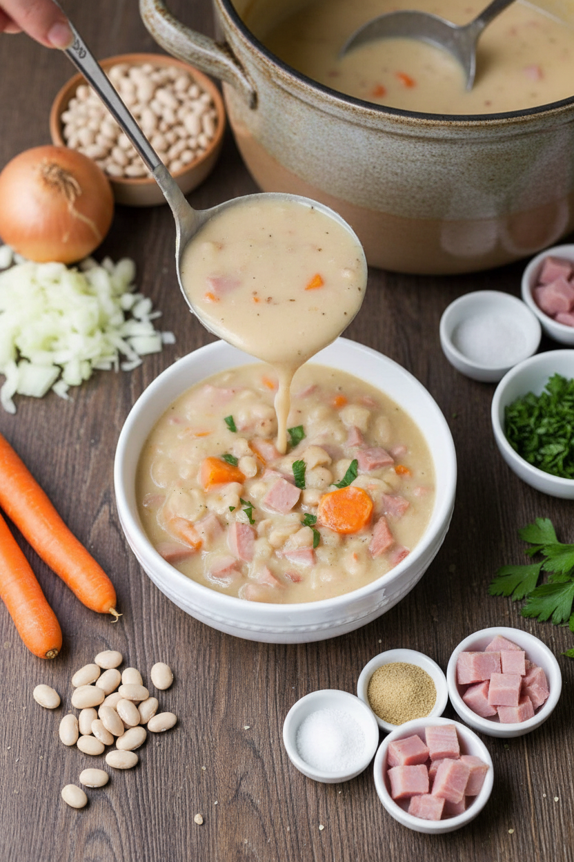 Creamy Ham and Bean Soup