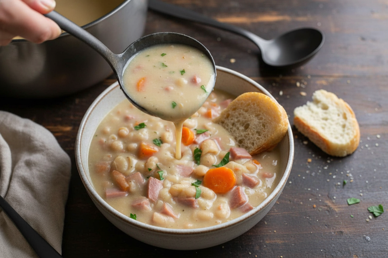 Creamy Ham and Bean Soup Recipe