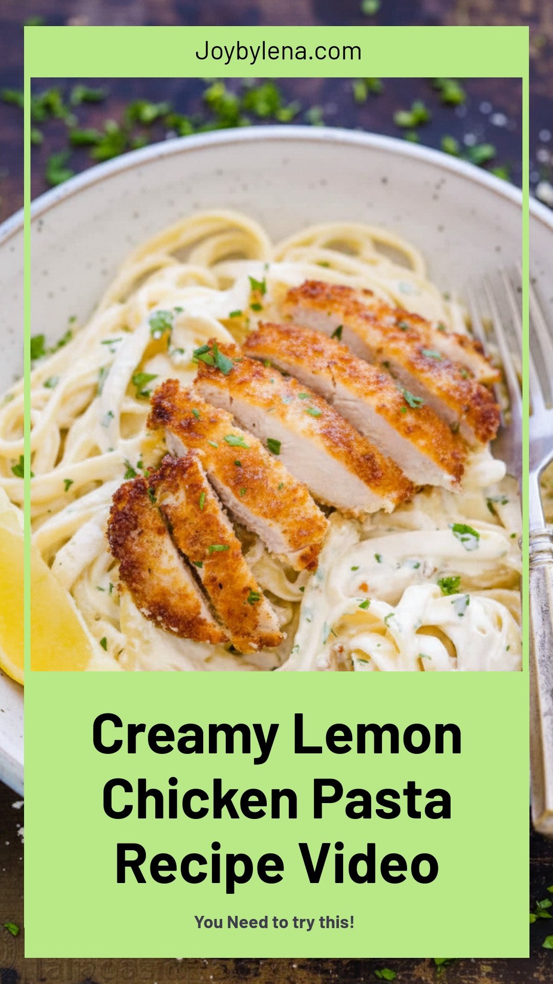 Creamy Lemon Chicken Pasta (VIDEO)