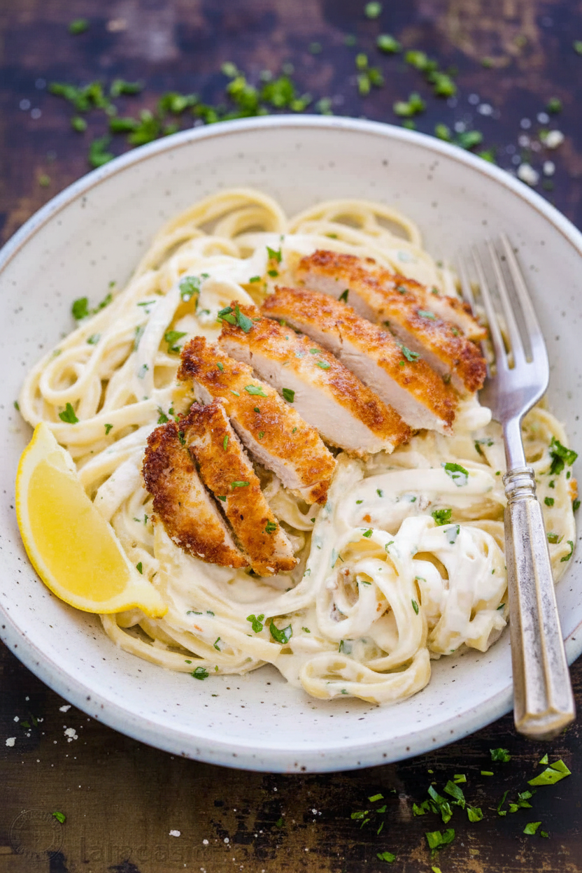 Creamy Lemon Chicken Pasta (VIDEO)