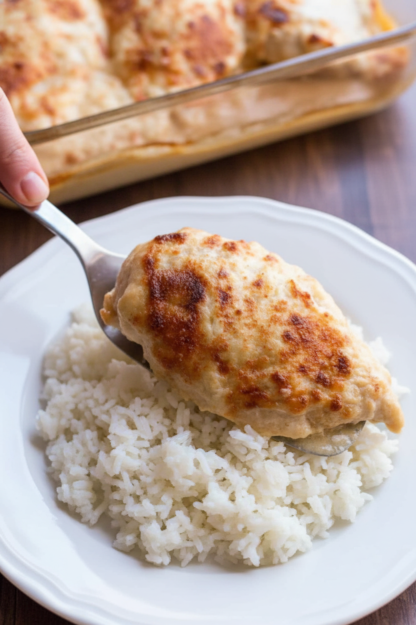 Creamy Swiss Chicken Bake