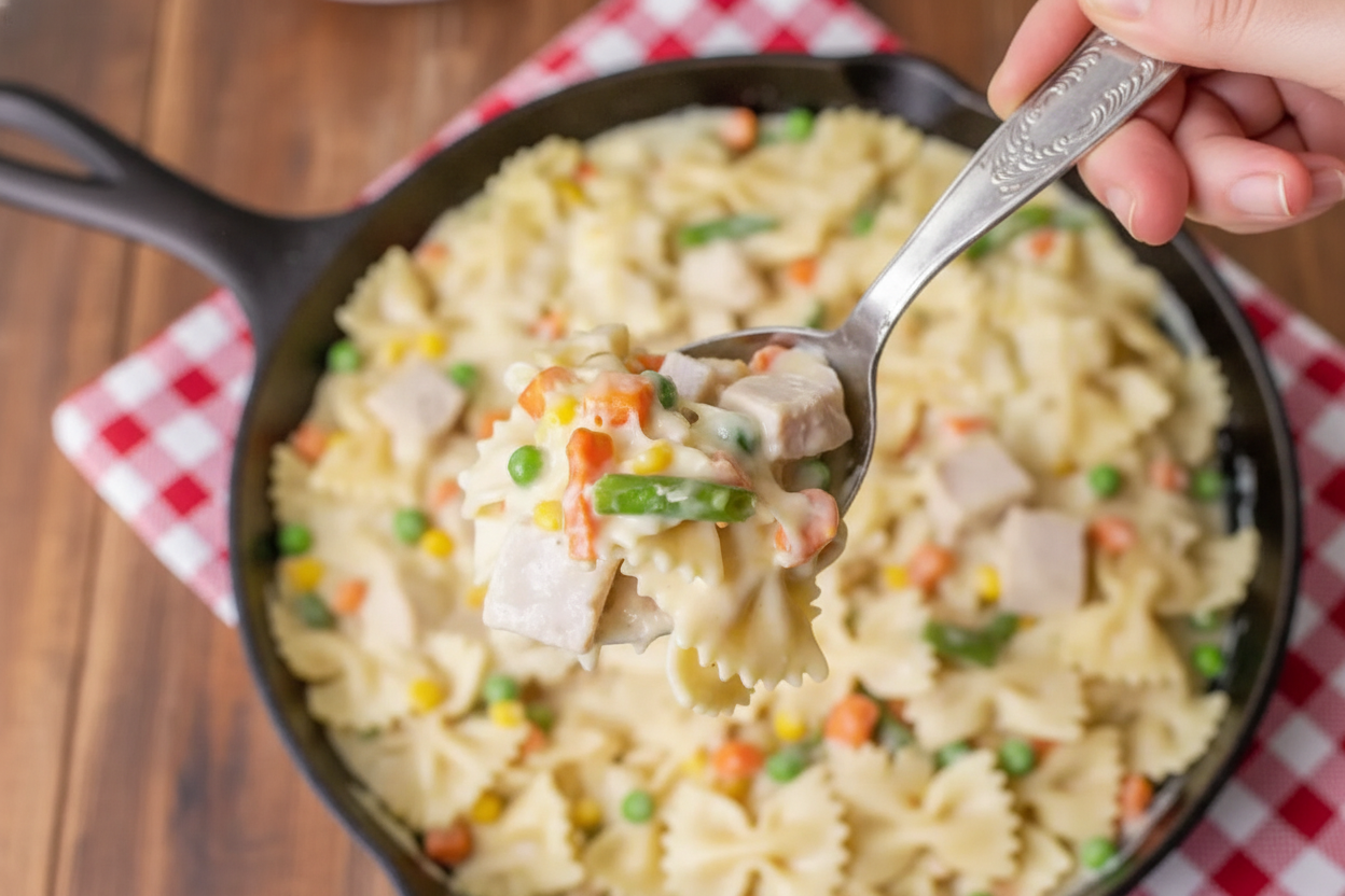 Creamy Turkey Noodle Skillet Dinner