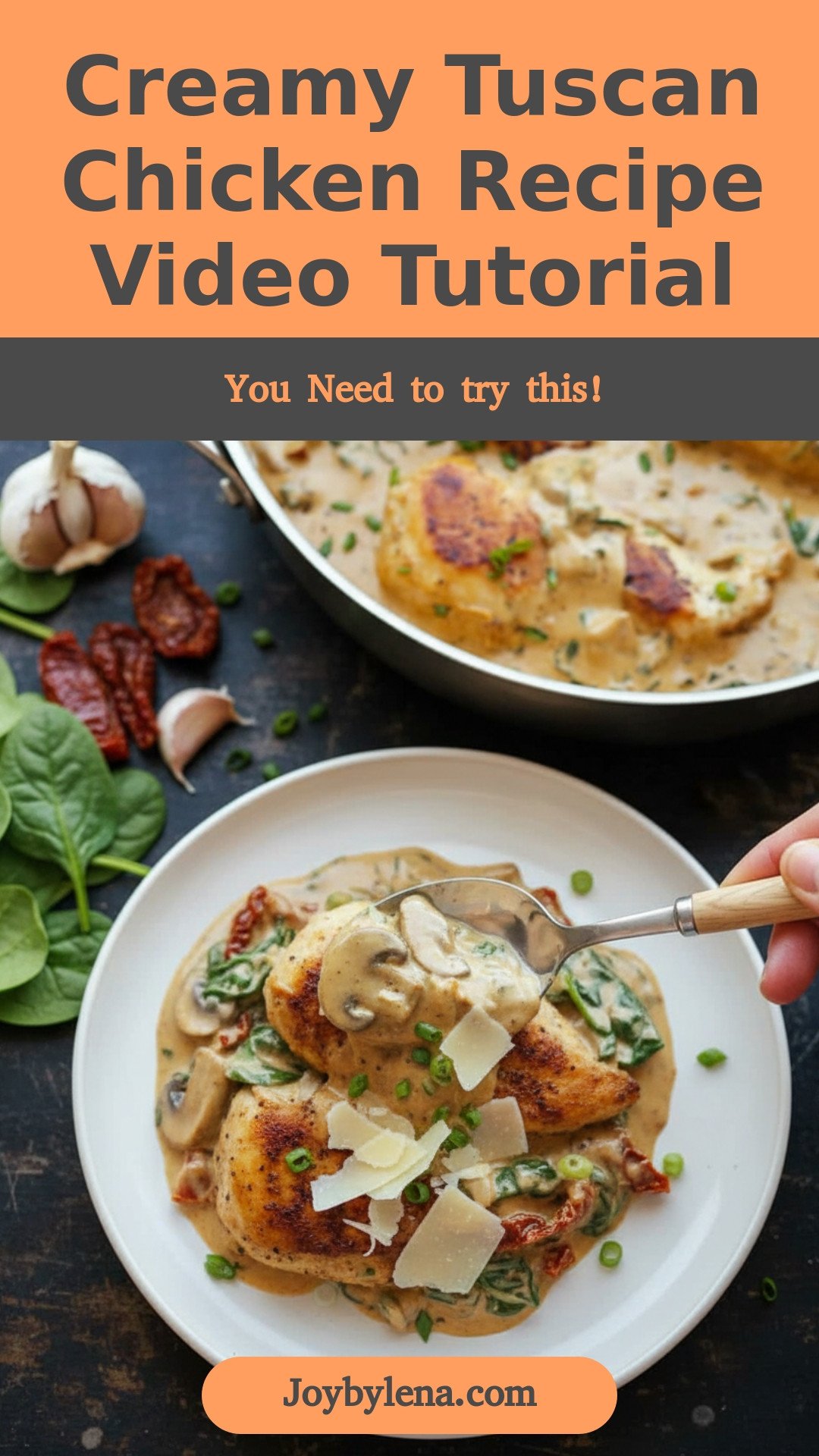 Creamy Tuscan Chicken (Step-By-Step Video!)