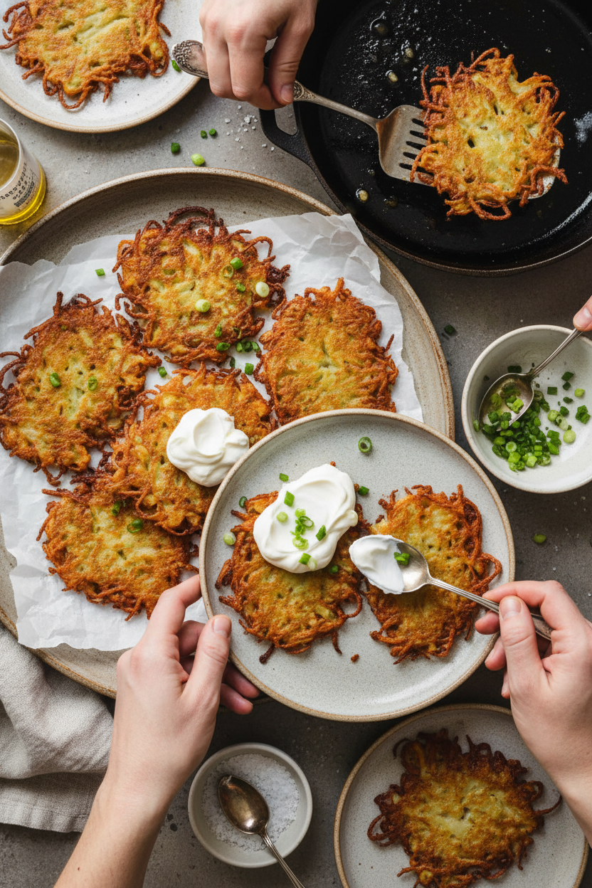 Crisp Potato Latkes Recipe