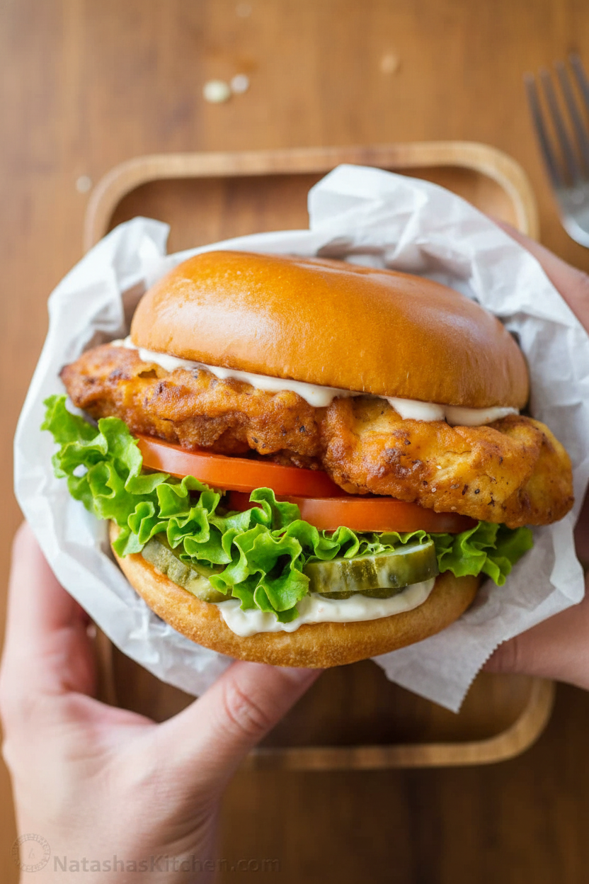 Crispy Chicken Sandwich Recipe (VIDEO)
