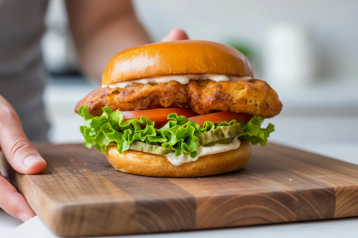 Crispy Chicken Sandwich Recipe Video Tutorial