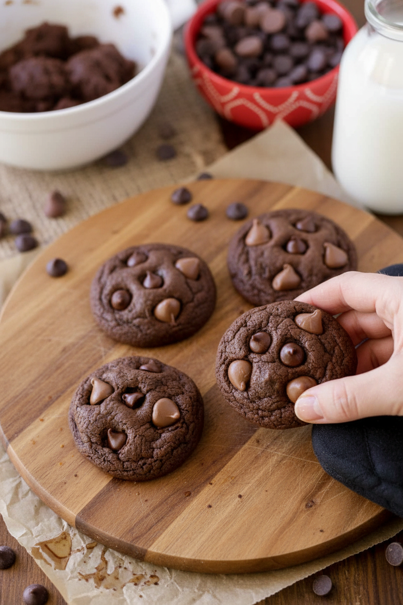 Double Chocolate Chip Cookies