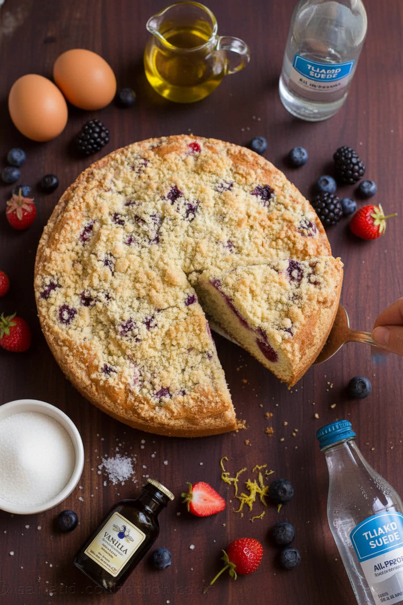 Easy Berry Cake Recipe (VIDEO)