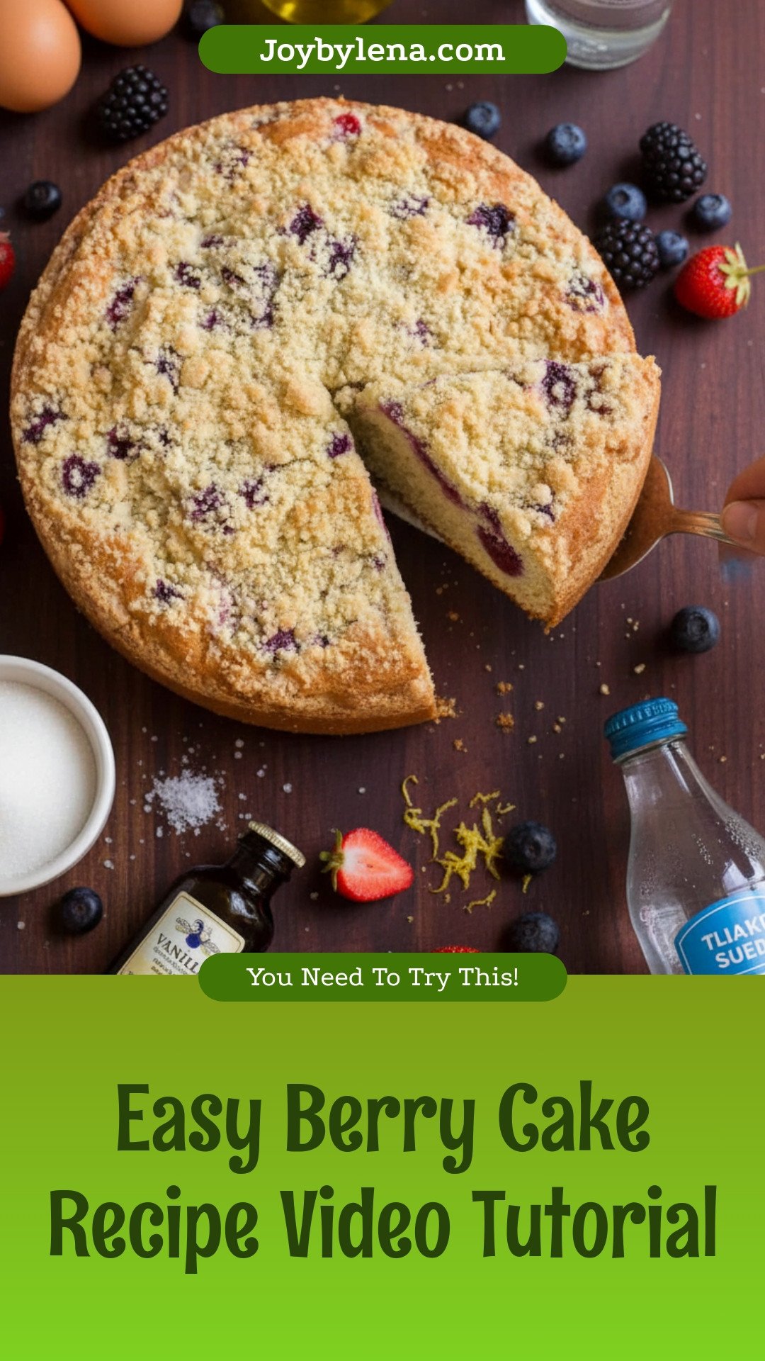 Easy Berry Cake Recipe (VIDEO)