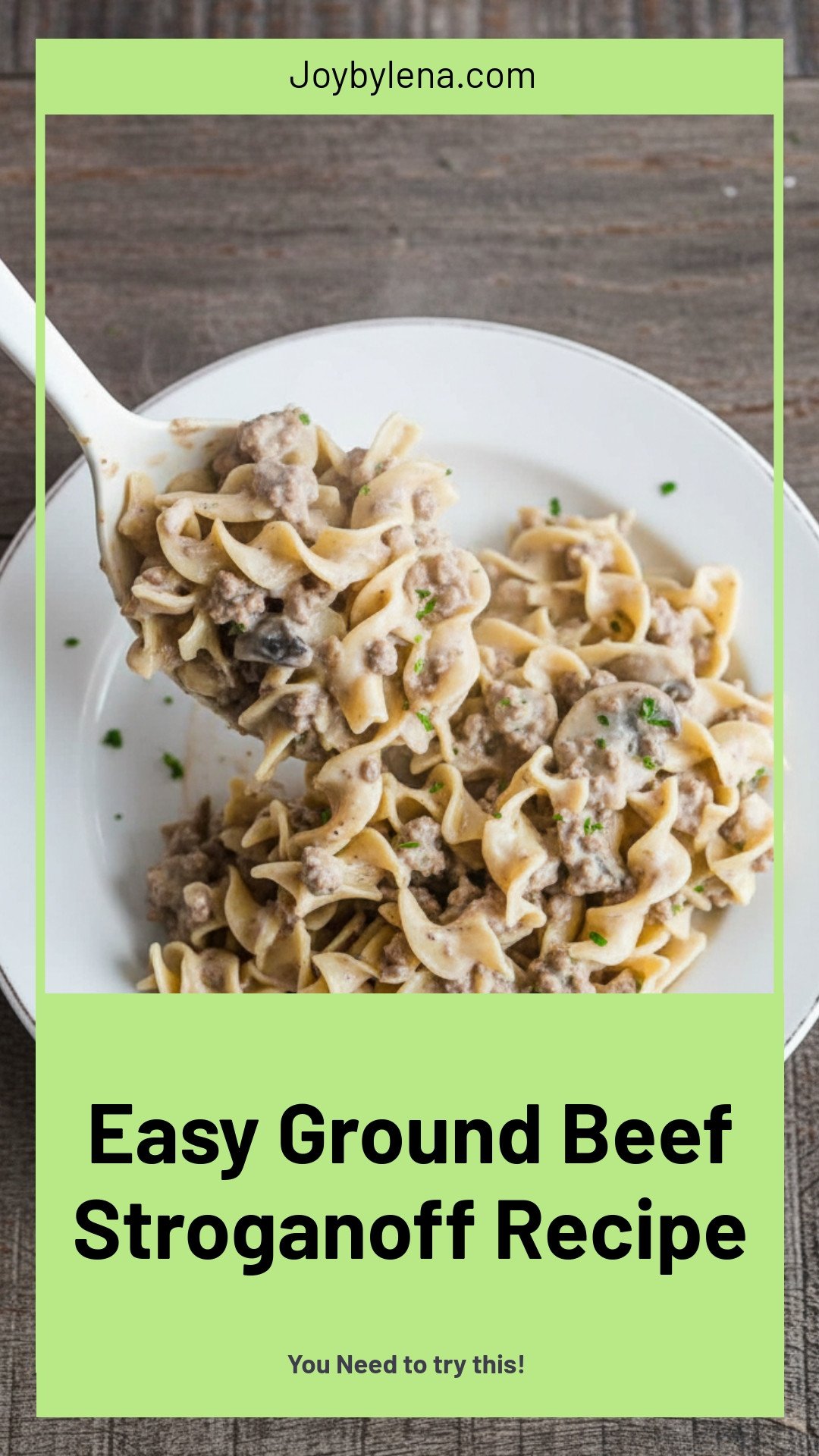 Ground Beef Stroganoff Recipe