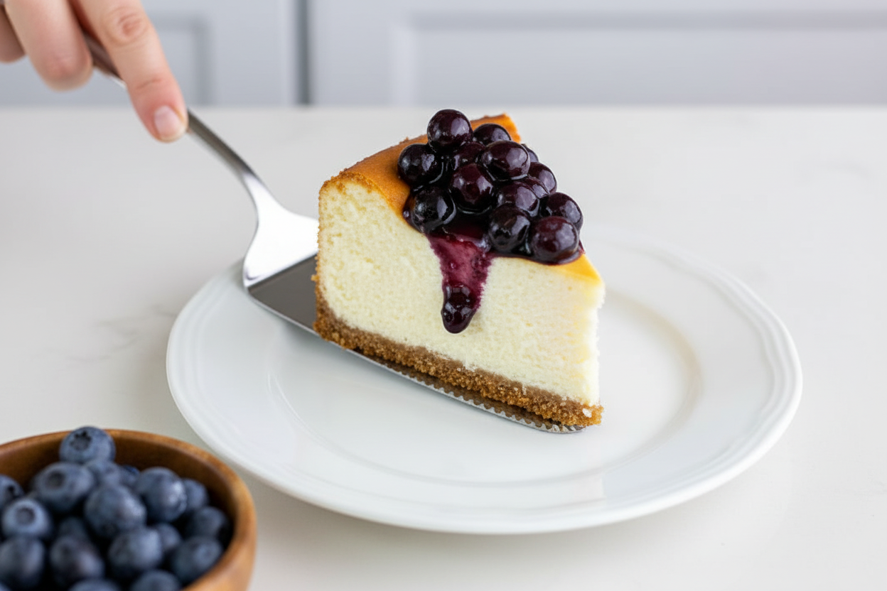 Easy No-Bake Blueberry Cheesecake Without Water Bath
