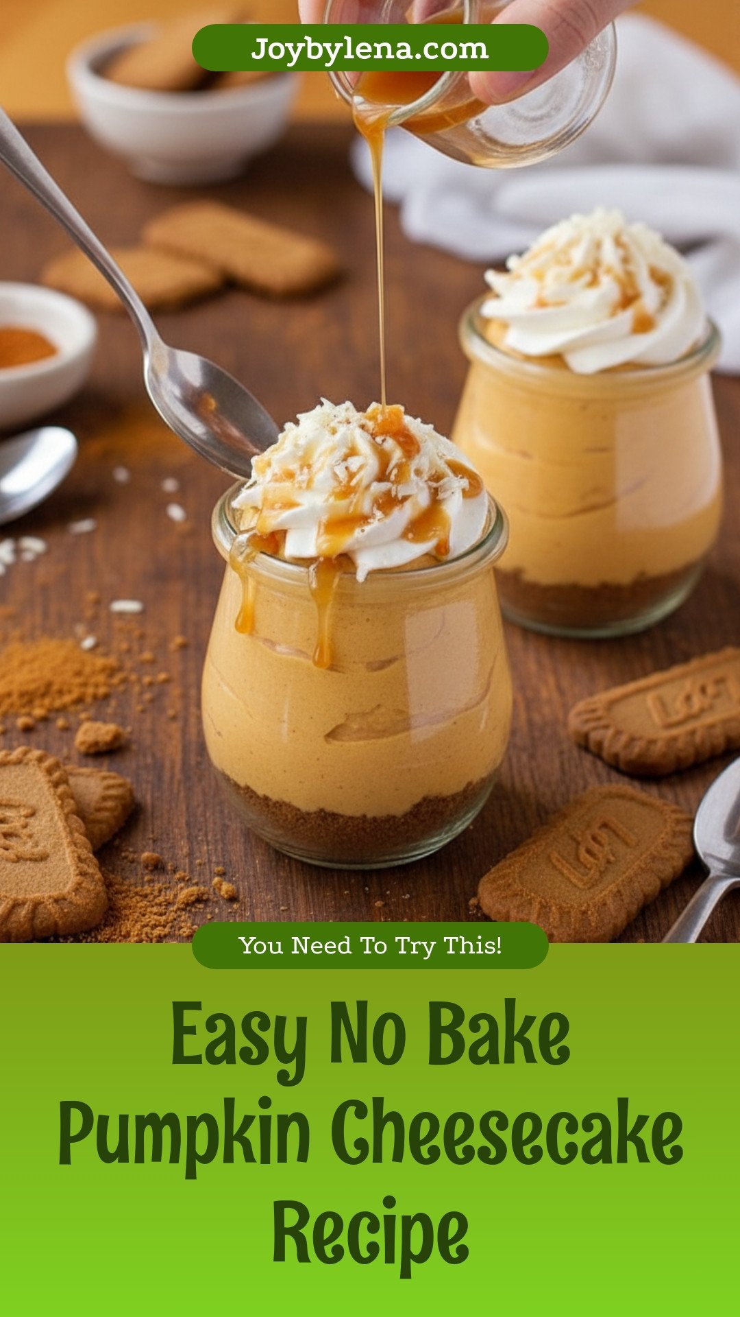 No Bake Pumpkin Cheesecakes
