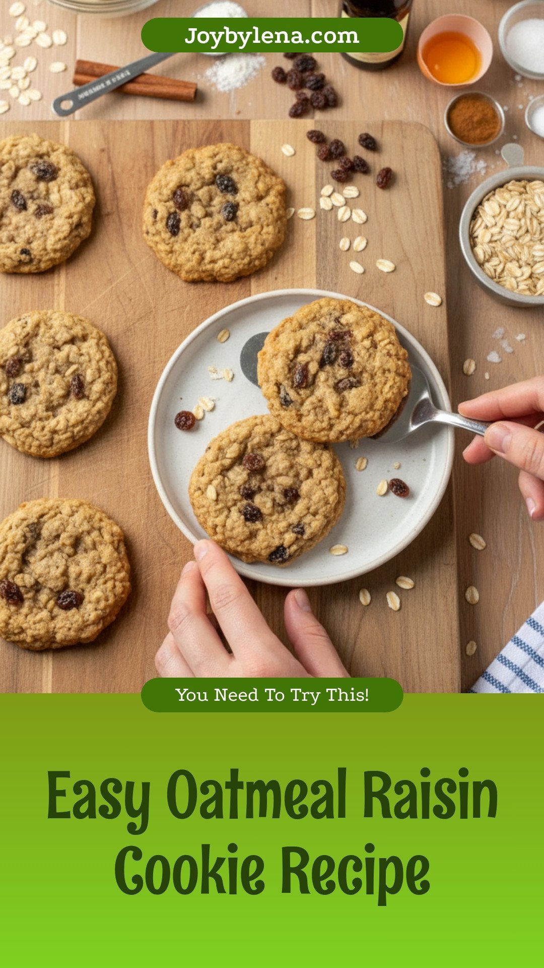 Easy Oatmeal Raisin Cookies