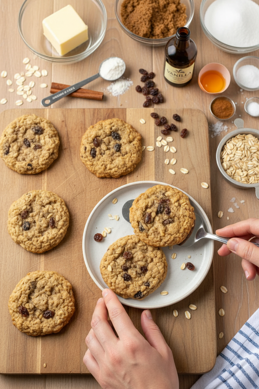 Easy Oatmeal Raisin Cookies