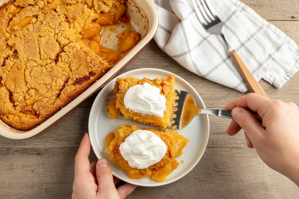 Easy Peach Dump Cake Recipe