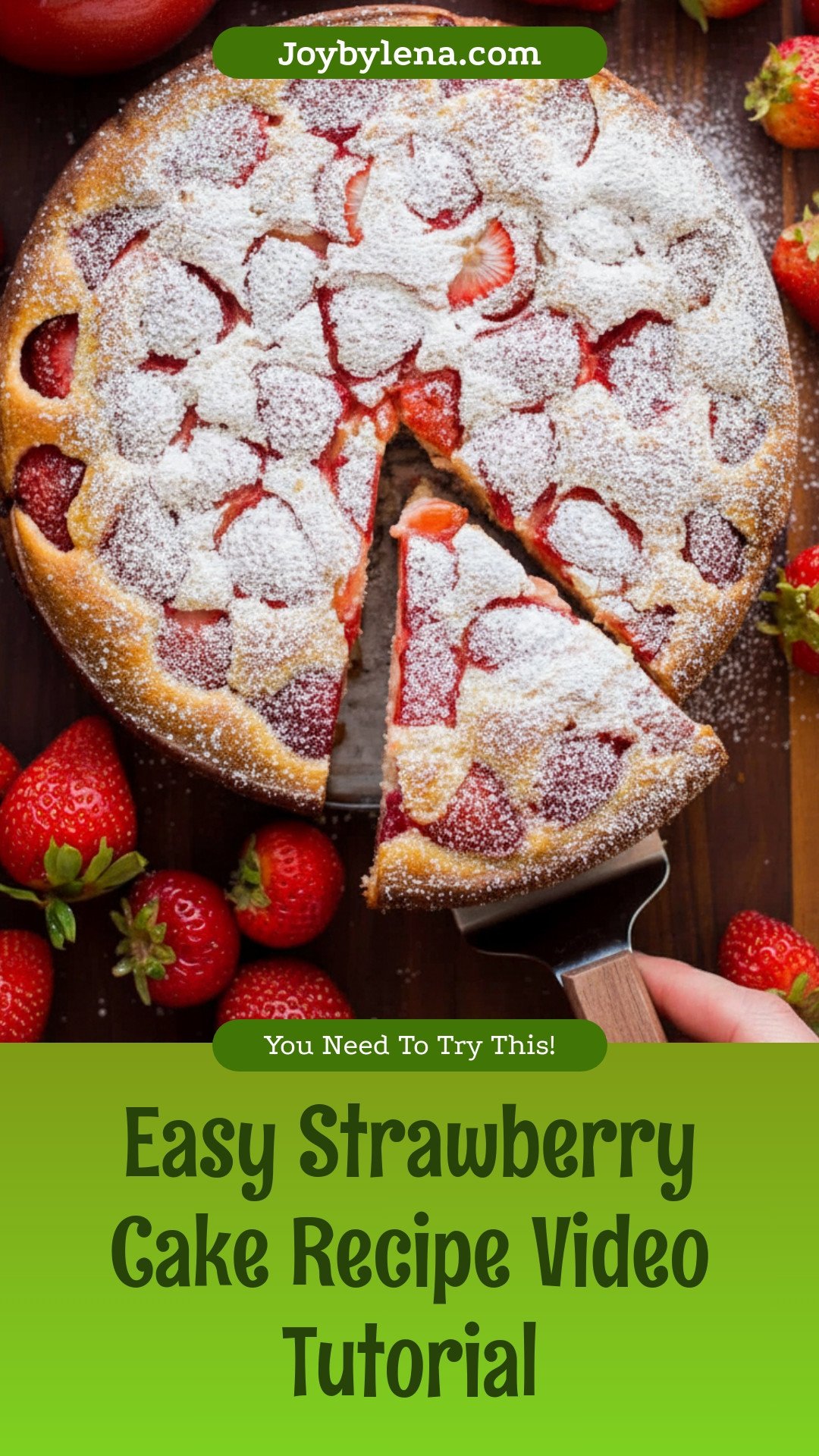 Easy Strawberry Cake Recipe (VIDEO)