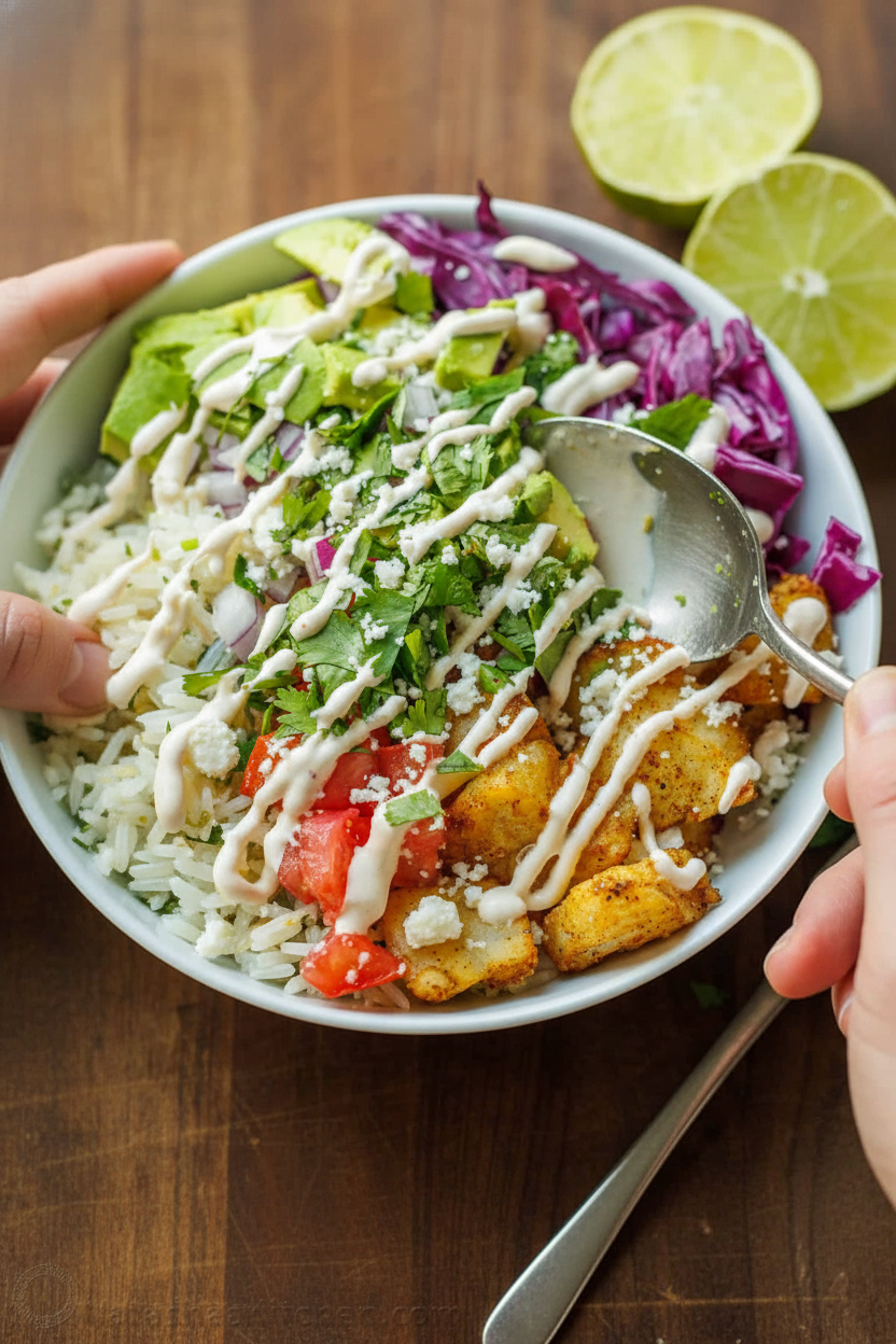 Fish Taco Bowl Recipe (VIDEO)