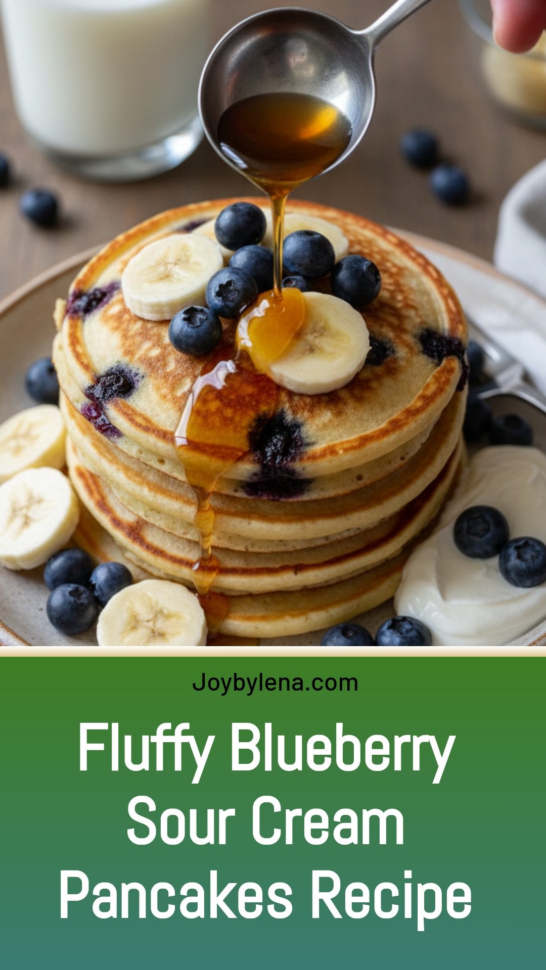 Sour Cream Blueberry Pancakes Recipe