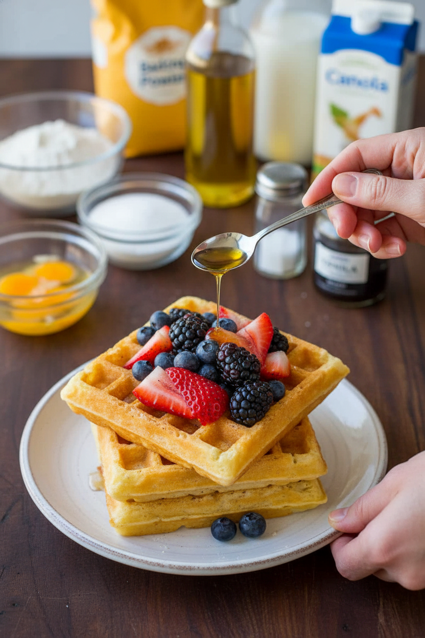 Fluffy Waffle Recipe (VIDEO)