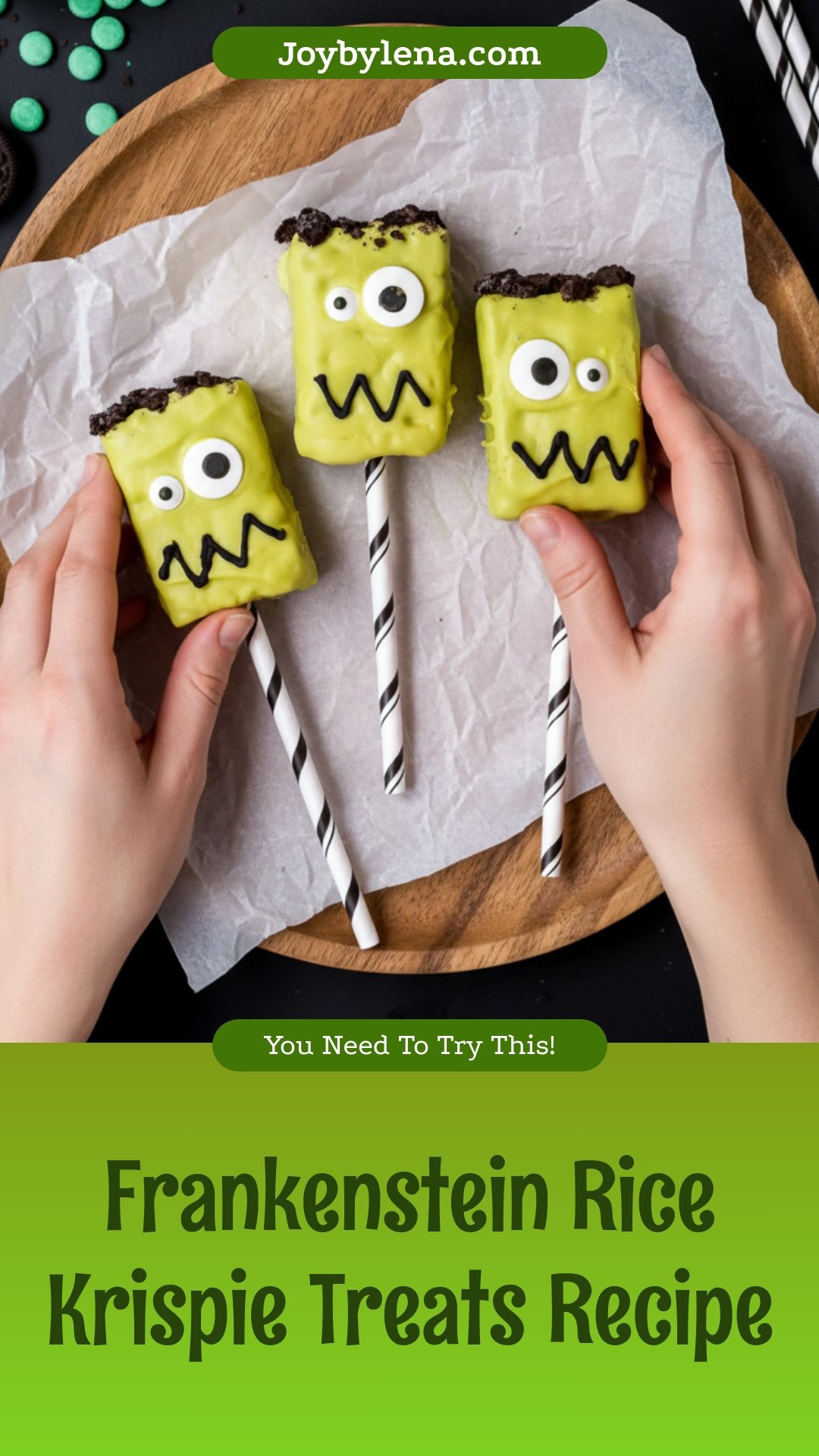 Frankenstein Rice Krispie Treats